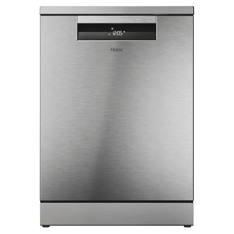 Haier XF 4A4M4PDX dishwasher: 14 place settings, 60 cm width and several programmes, Stainless steel